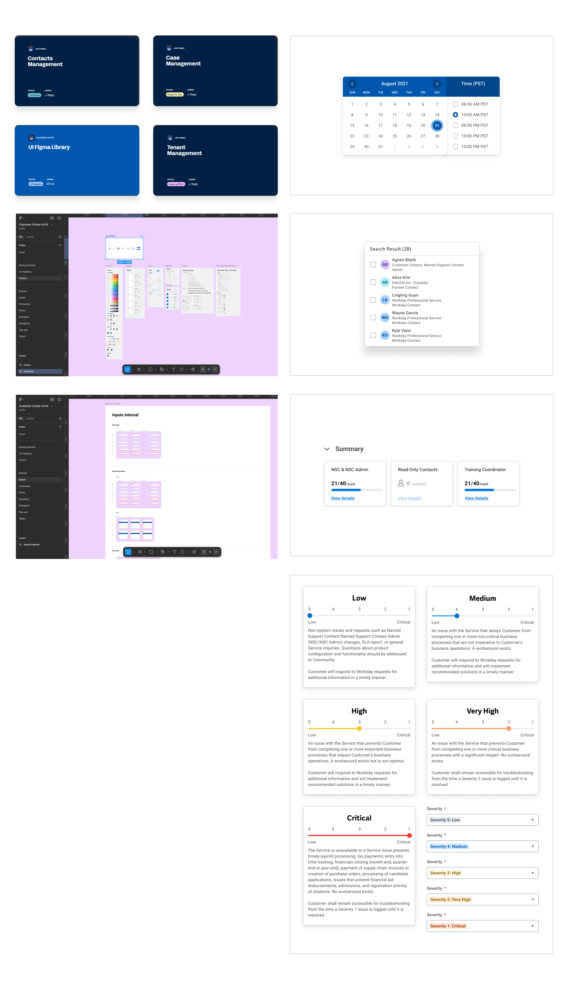 Component set evolution examples across migration system surfaces
