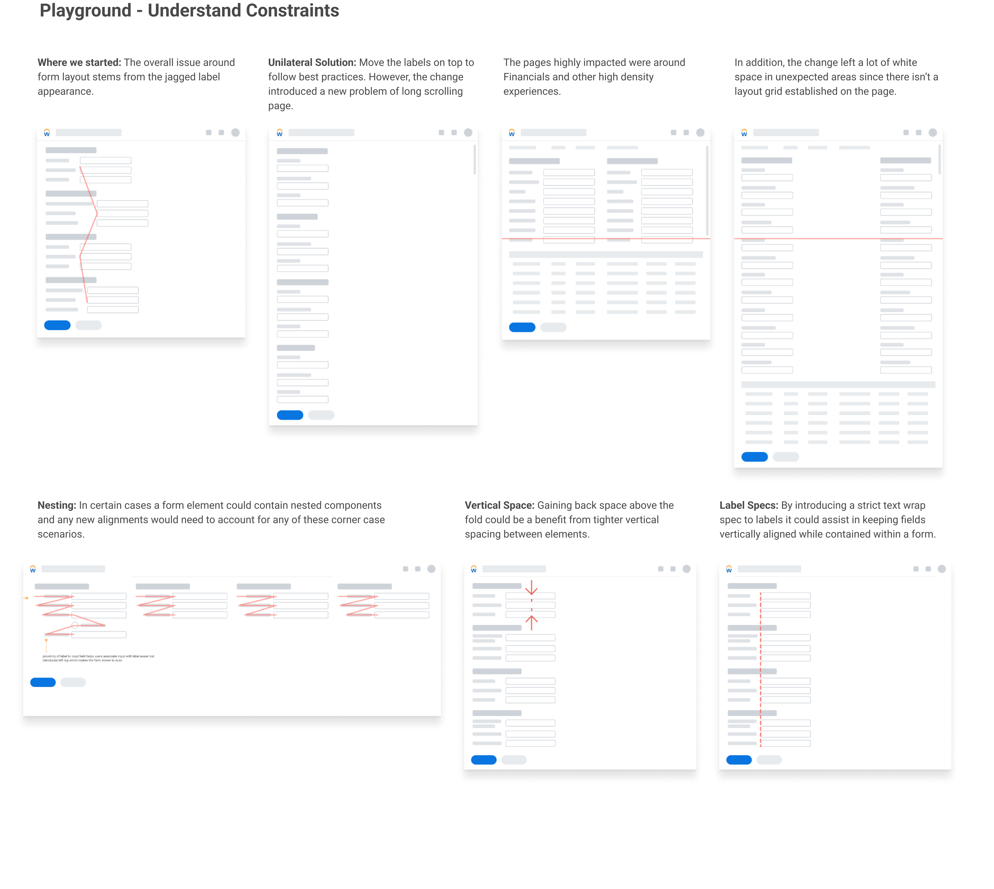 Sub constraints in legacy form layouts